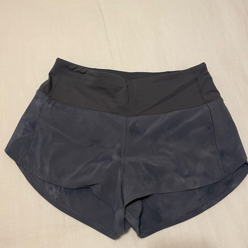 Lululemon 2.5 inch speed up HR short in grey size 8